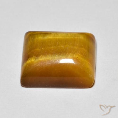 Olho de Tigre Marrom dourado Natural 6.08ct, baguete, Opaco