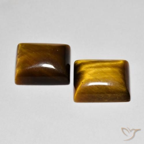 Pedras preciosas de Olho de Tigre Castanho médio natural de 12.53 ct, baguete, Opaco