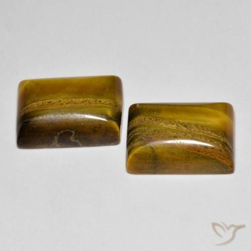 Pedras preciosas de Olho de Tigre Marrom claro natural de 15.83 ct, baguete, Opaco