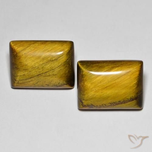 20.00ctw Natural Marrom Quente Olho de Tigre, baguete, Opaco