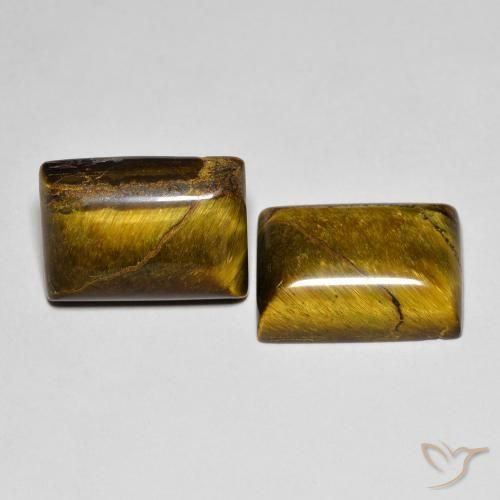 Pedras preciosas de Olho de Tigre Gingerbread Marrom natural de 15.79 ct, baguete, Opaco