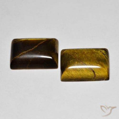 Pedras preciosas de Olho de Tigre Gingerbread Marrom natural de 15.79 ct, baguete, Opaco