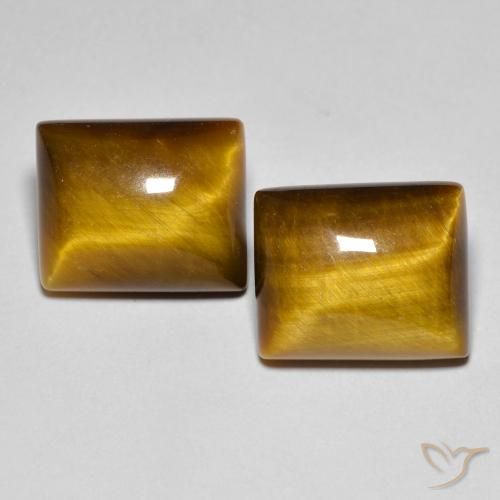 12.43ctw Natural Marrom dourado Olho de Tigre, baguete, Opaco