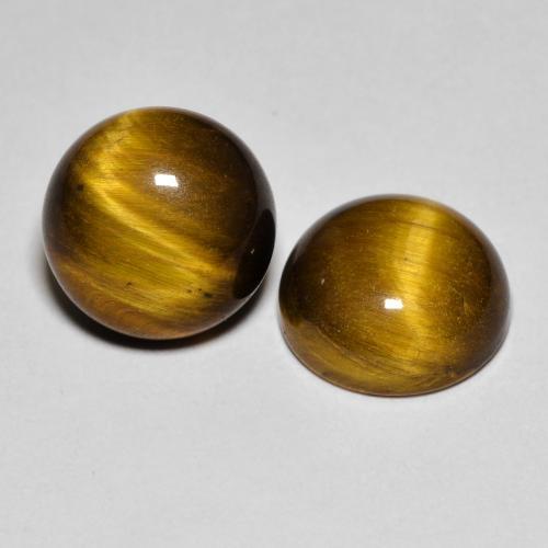 Pedras preciosas de tiger's eye marrom natural de 7,99 ct, corte redondo, opaco