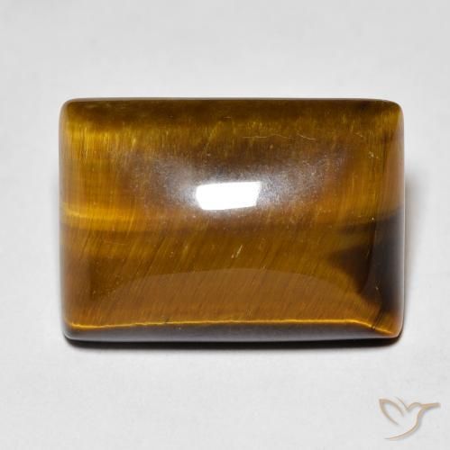 Olho de Tigre Castanho médio Natural 12.31ct, baguete, Opaco