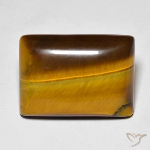 11.97ct Natural Marrom dourado Olho de Tigre, baguete, Opaco
