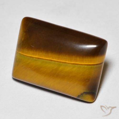 Olho de Tigre Marrom dourado Natural 11.97ct, baguete, Opaco