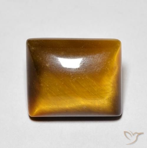 6.31ct Natural Medium Light-Brown Olho de Tigre, baguete, Opaco