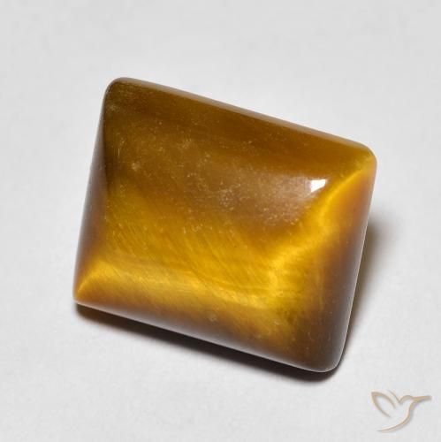 Olho de Tigre Medium Light-Brown Natural 6.31ct, baguete, Opaco
