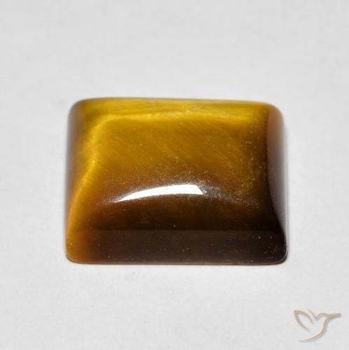 Olho de Tigre Medium Light-Brown Natural 6.31ct, baguete, Opaco