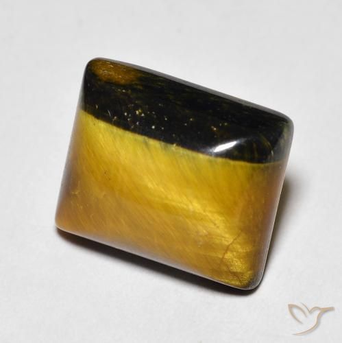 6.42ct Natural Medium Dark-Brown Olho de Tigre, baguete, Opaco