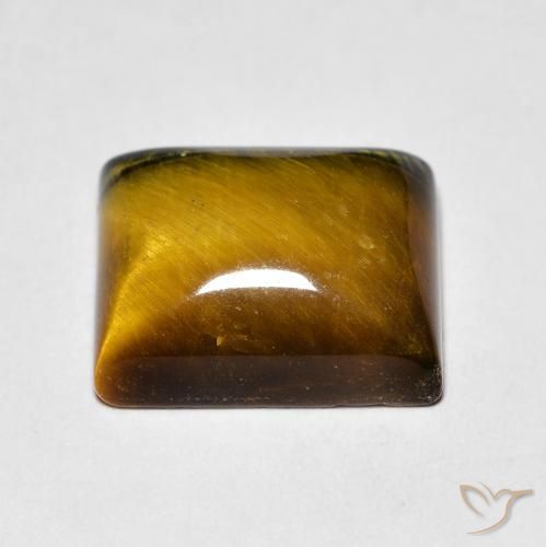 Olho de Tigre Medium Dark-Brown Natural 6.42ct, baguete, Opaco