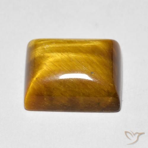Olho de Tigre Marrom Quente Natural 6.28ct, baguete, Opaco