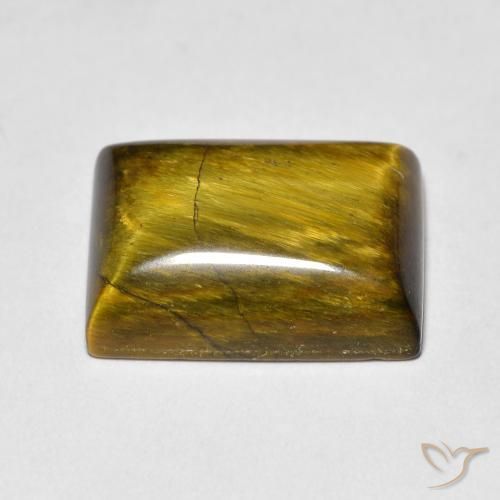 Olho de Tigre Marrom Quente Natural 7.95ct, baguete, Opaco