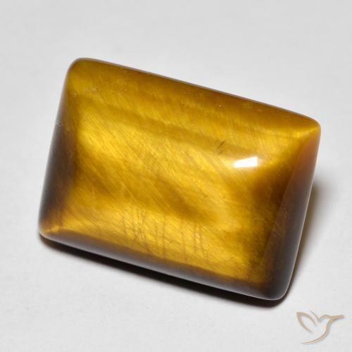 13.65ct Natural Medium Light-Brown Olho de Tigre, baguete, Opaco