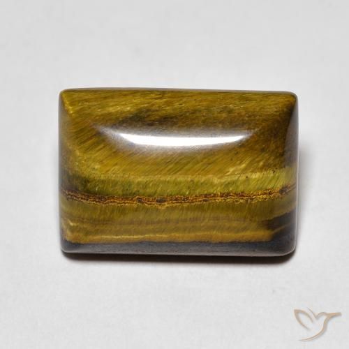 7.65ct Natural Castanho médio Olho de Tigre, baguete, Opaco