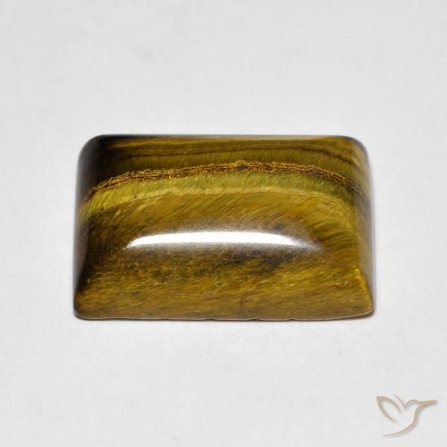 Olho de Tigre Castanho médio Natural 7.65ct, baguete, Opaco