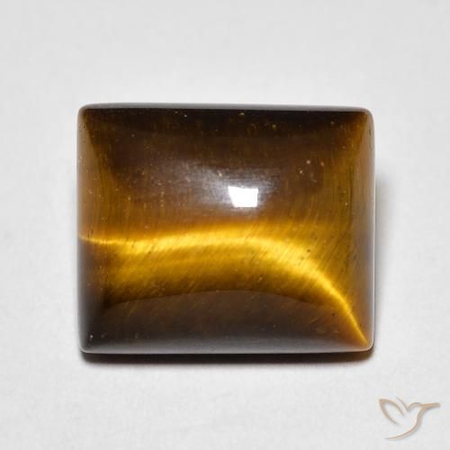 6.42ct Natural Castanho médio Olho de Tigre, baguete, Opaco