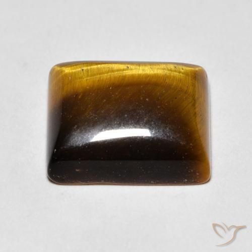 Olho de Tigre Castanho médio Natural 6.42ct, baguete, Opaco