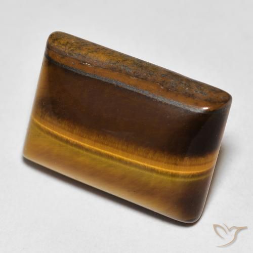 Olho de Tigre Marrom dourado Natural 12.78ct, baguete, Opaco