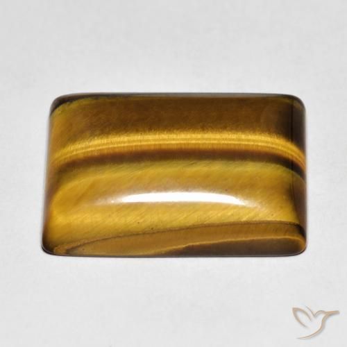 Olho de Tigre Marrom dourado Natural 12.78ct, baguete, Opaco