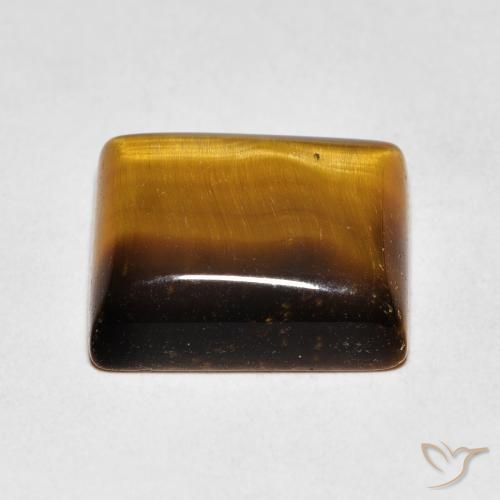 Olho de Tigre Marrom Quente Natural 5.64ct, baguete, Opaco