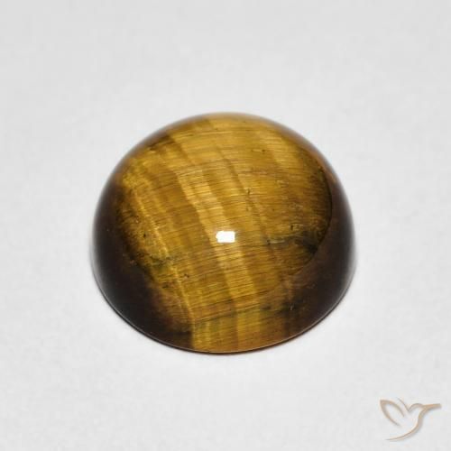 Olho de Tigre Marrom dourado Natural 2.39ct, Redondo, Opaco