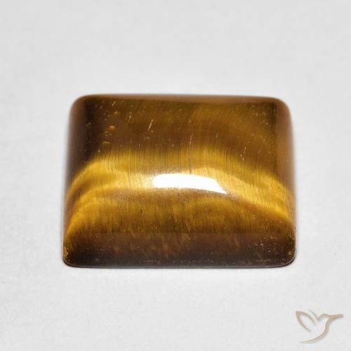 Olho de Tigre Castanho médio Natural 6.62ct, baguete, Opaco