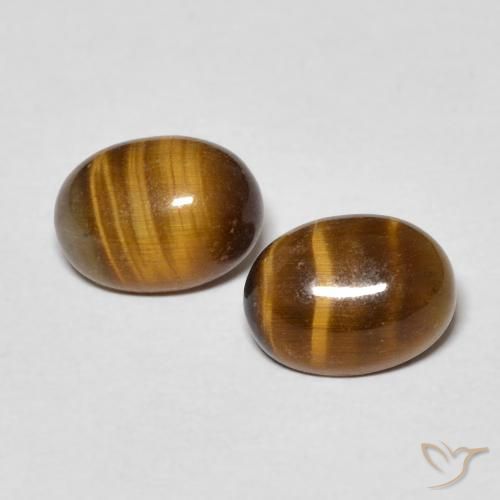 2.73ctw Natural Marrom Quente Olho de Tigre, oval, Opaco