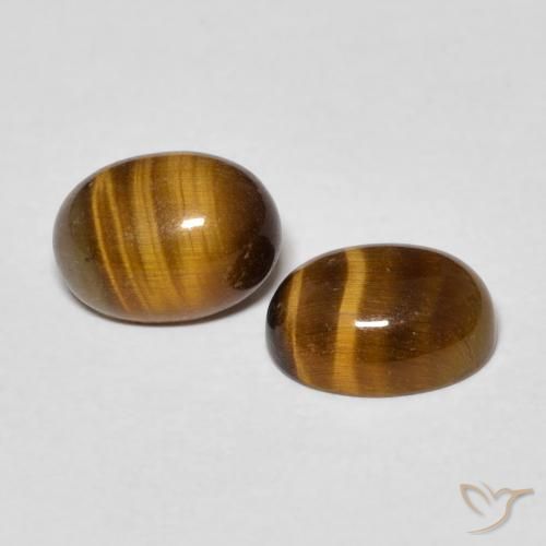 Pedras preciosas de Olho de Tigre Marrom Quente natural de 2.73 ct, oval, Opaco