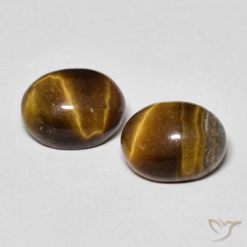 3.32ctw Natural Marrom Quente Olho de Tigre, oval, Opaco