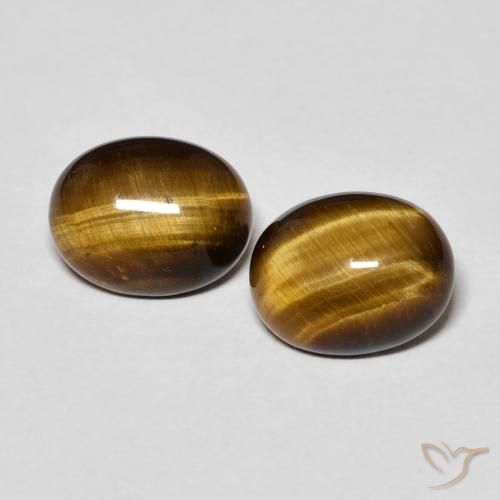3.60ctw Natural Marrom dourado Olho de Tigre, oval, Opaco