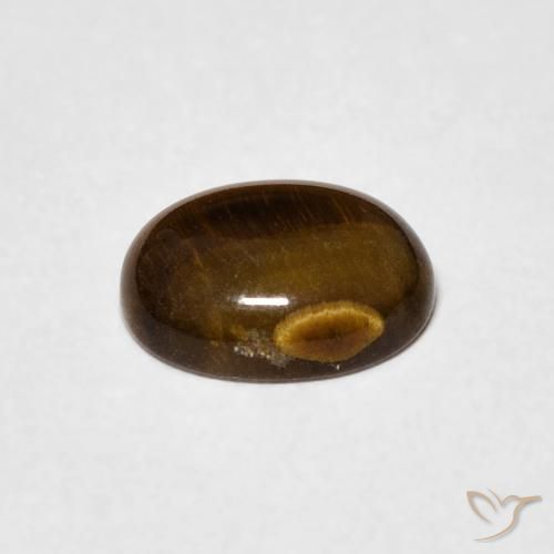 Olho de Tigre Castanho médio Natural 1.08ct, oval, Opaco