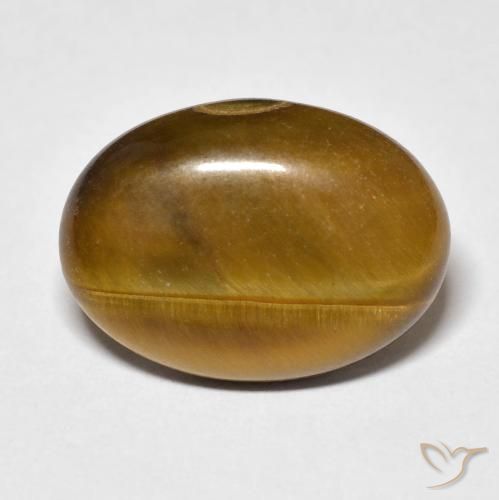 9.62ct Natural Marrom claro Olho de Tigre, oval, Opaco