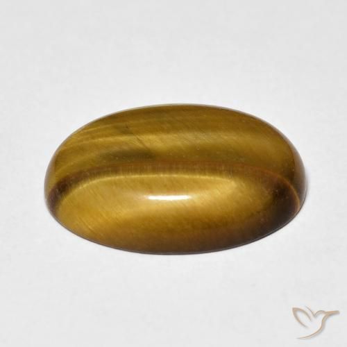 Olho de Tigre Marrom claro Natural 9.62ct, oval, Opaco