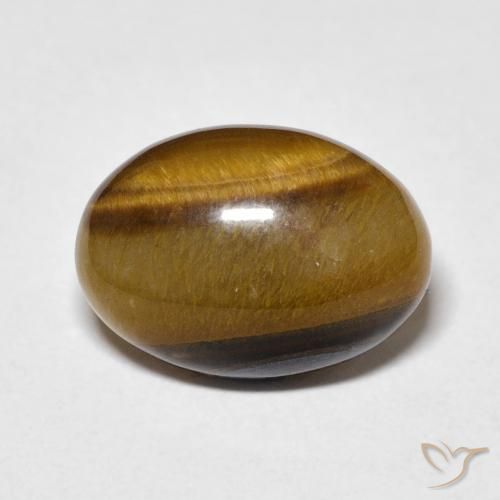 5.64ct Natural Marrom-amarelado Olho de Tigre, oval, Opaco, Photo A
