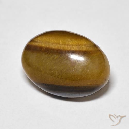 Olho de Tigre Marrom-amarelado Natural 5.64ct, oval, Opaco