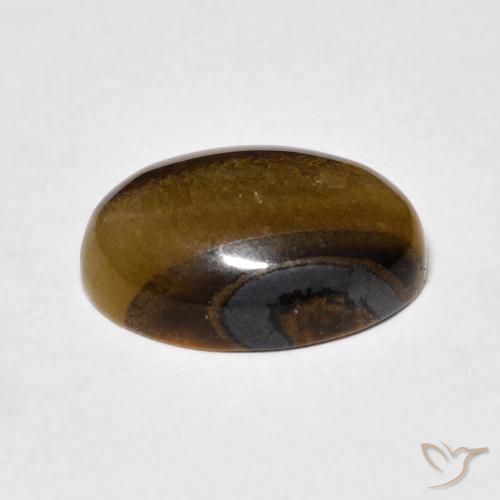 Olho de Tigre Marrom-amarelado Natural 5.64ct, oval, Opaco