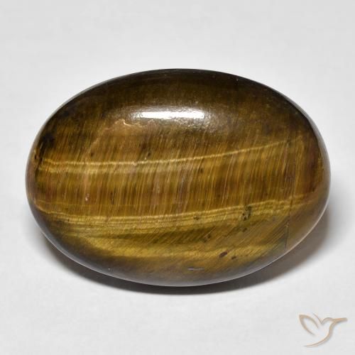 24.85ct Natural Medium Light-Brown Olho de Tigre, oval, Opaco