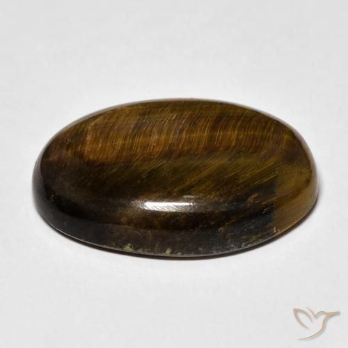 Olho de Tigre Medium Light-Brown Natural 24.85ct, oval, Opaco
