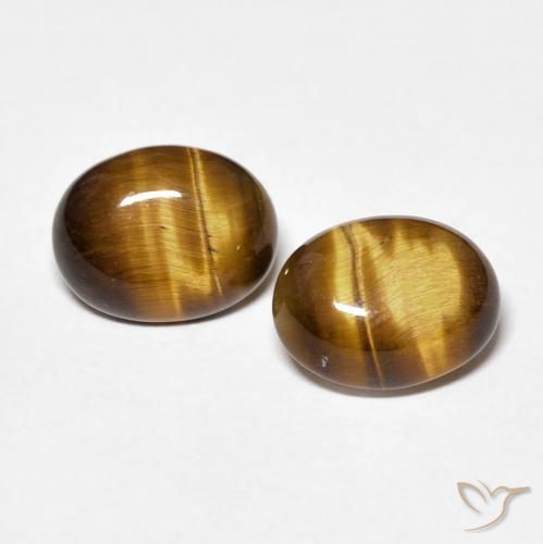 2.70ctw Natural Marrom Quente Olho de Tigre, oval, Opaco