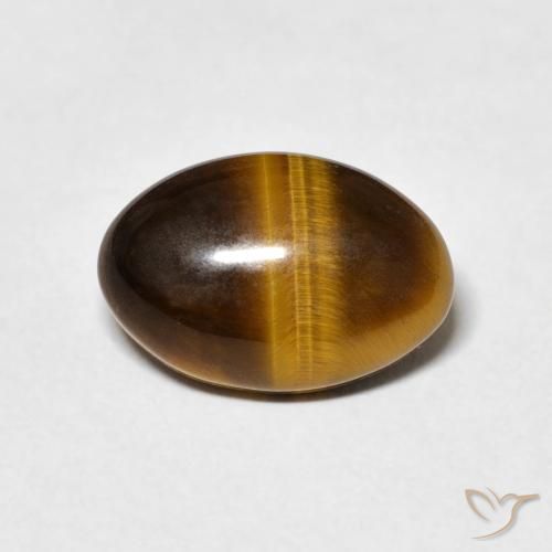 3.70ct Natural Marrom Quente Olho de Tigre, oval, Opaco