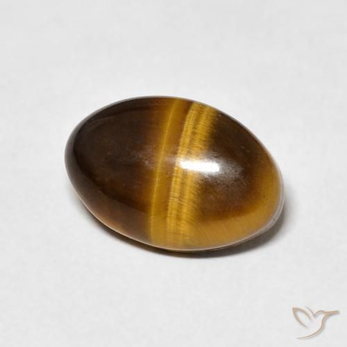 Olho de Tigre Marrom Quente Natural 3.70ct, oval, Opaco