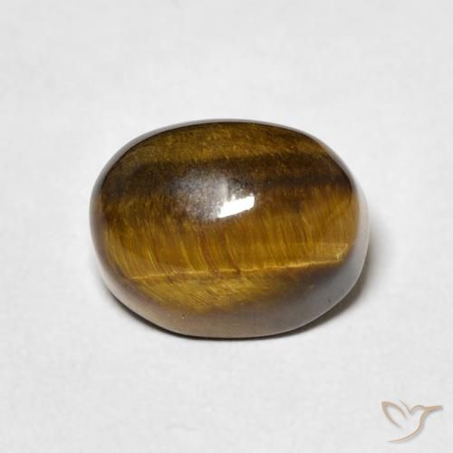 3.41ct Natural Castanho médio Olho de Tigre, oval, Opaco
