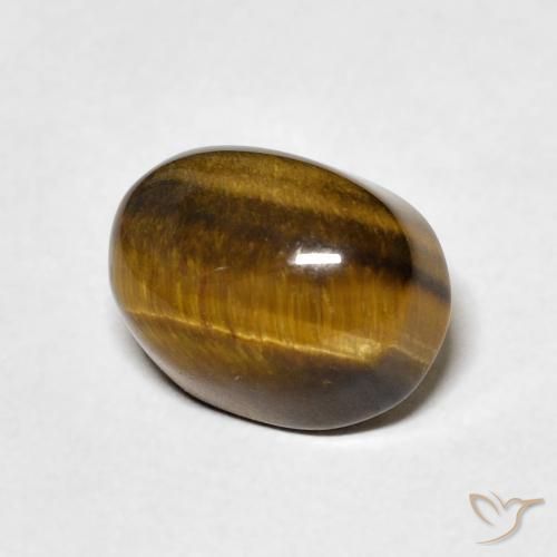 Olho de Tigre Castanho médio Natural 3.41ct, oval, Opaco