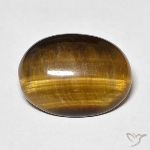 13.39ct Natural Marrom dourado Olho de Tigre, oval, Opaco
