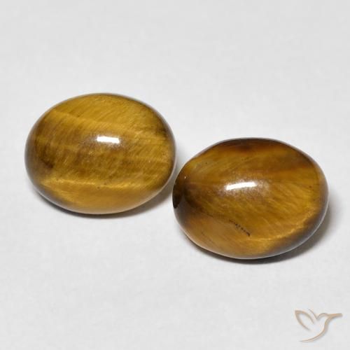 5.66ctw Natural Marrom claro Olho de Tigre, oval, Opaco