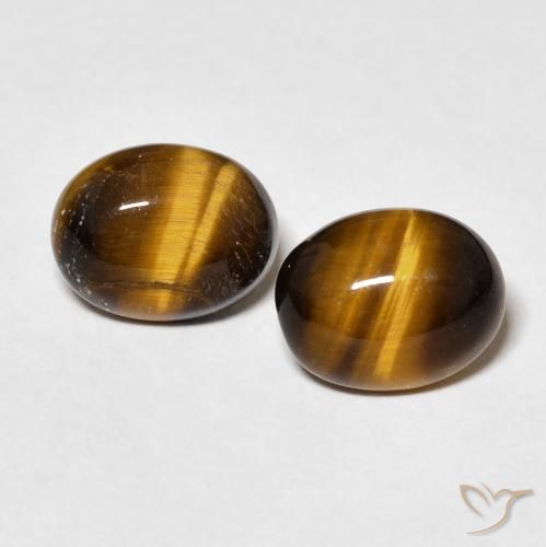 3.05ctw Natural Marrom Quente Olho de Tigre, oval, Opaco