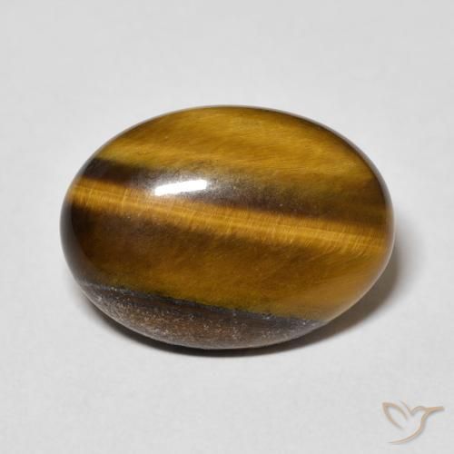 11.52ct Natural Marrom-amarelado Olho de Tigre, oval, Opaco