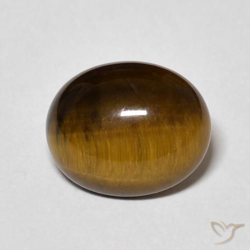 3.44ct Natural Castanho médio Olho de Tigre, oval, Opaco